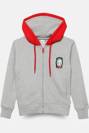 mackly Boys Long Sleeves Hooded Front-Open Sweatshirt