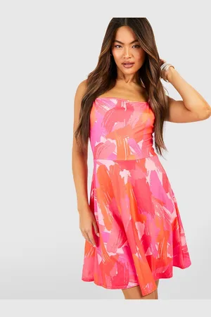 Boohoo Abstract Print A-Line Dress