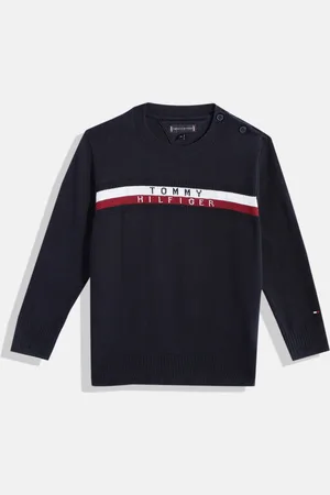 Tommy Hilfiger Boys Brand Logo Pure Cotton Pullover Sweater