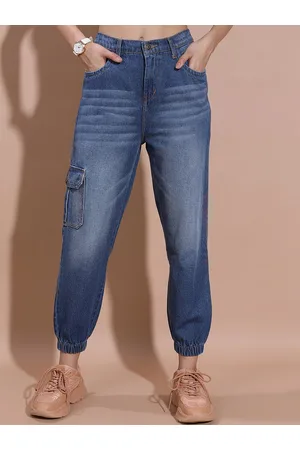 Tokyo Talkies Women Mid-Rise Clean Look Skinny Fit Light Fade Jogger Style Jeans