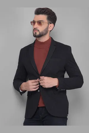 Crimsoune Club Notched Lapel Single Breasted Slim-Fit Casual Blazer