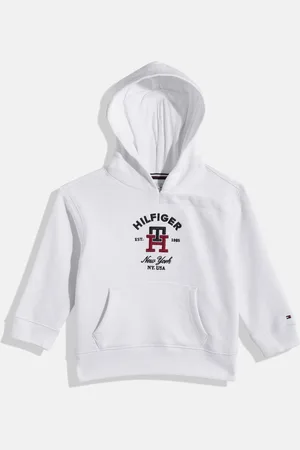 Tommy Hilfiger Boys Brand Logo Embroidered Hooded Sweatshirt