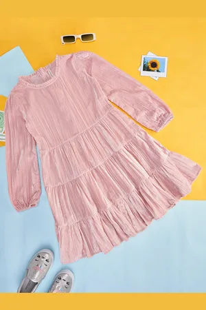 Pantaloons Girls Cotton A Line Dress