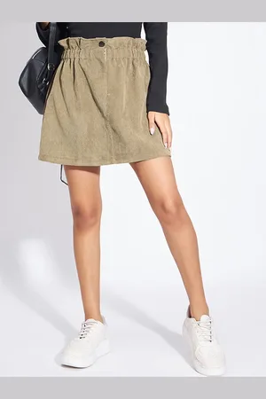 luyk Girls Pure Cotton Flared Mini Skirt