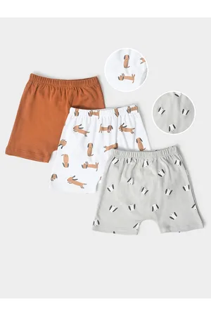 MiArcus Kids Pack Of 3 Mid-Rise Cotton Shorts