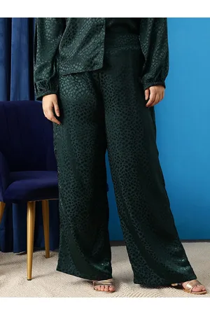 CURVY STREET Women Abstract Printed Loose Fit Trousers