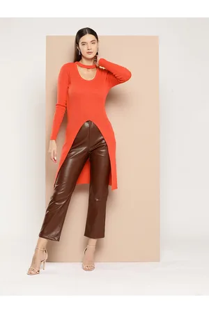 Chemistry Front-Slit Longline Pullover