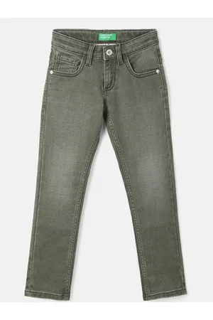 Benetton Boys Slim Fit Clean Look Light Fade Jeans