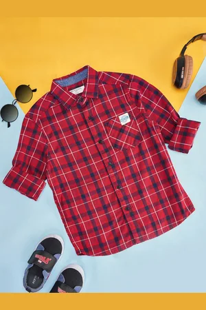 Pantaloons Boys Tartan Checked Casual Shirt