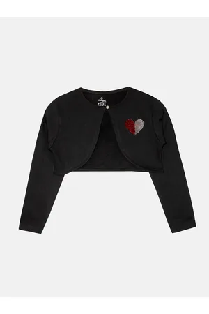 KiddoPanti Girls Open Front Crop Shrug