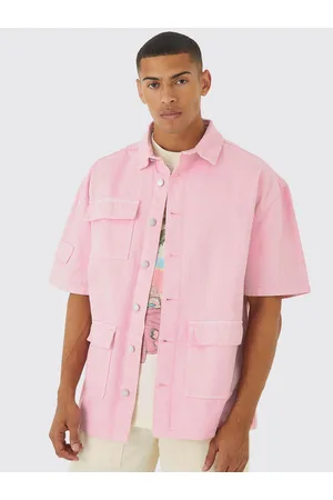 Boohoo Boxy Denim Cargo Shacket