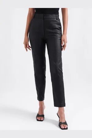 CENTRESTAGE Women Mid-Rise Straight Fit Trousers