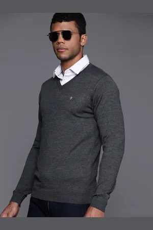 Louis Philippe Solid Smart Casual Pullover