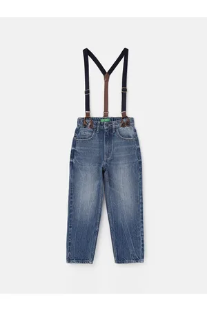 Benetton Boys Heavy Fade Clean Look Pure Cotton Jeans