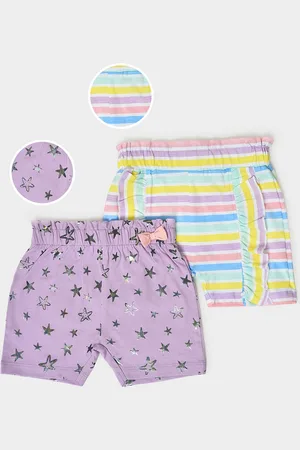 MiArcus Girls Pack Of 2 Cotton Shorts