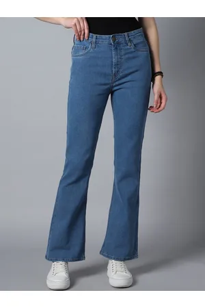High Star Women Bootcut High-Rise Clean Look Stretchable Jeans