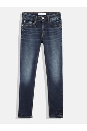 Calvin Klein Boys Skinny Fit Heavy Fade Stretchable Jeans