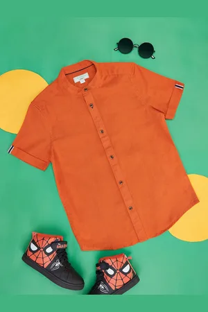 Pantaloons Boys Band Collar Cotton Flex Casual Shirt