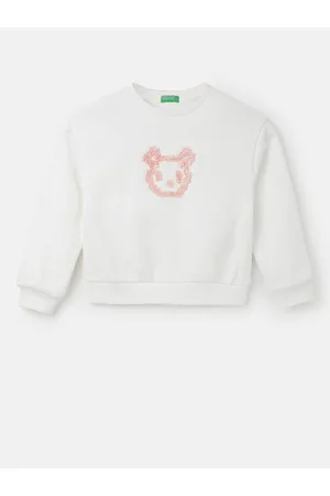 Benetton Girls Embellished Cotton Sweatshirt