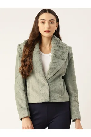 Okane Single Breasted Faux Fur Parka Coat