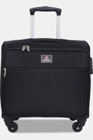 Swiss Military Textured 360 Degree Rotation Soft Overnighter Trolley Bag