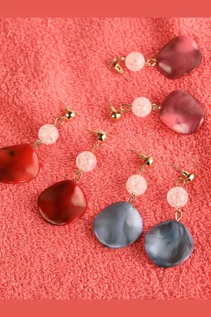 BuckleUp Set Of 3 Contemporary Drop Earrings