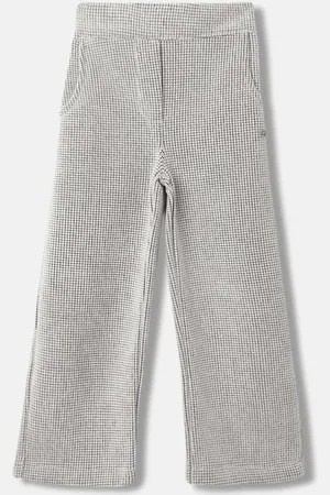 Elle Girls Checked Mid-Rise Loose Fit Trousers