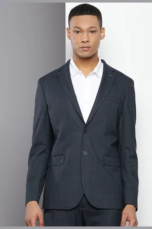 Tommy Hilfiger Checked Notched Lapel Collar Single Breasted Formal Blazer