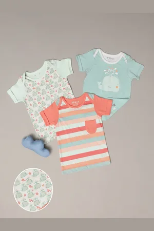 MiArcus Kids Pack of 3 Striped Cotton T-shirts
