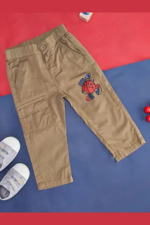 Pantaloons Boys Graphic Printed Cotton Regular Trousers