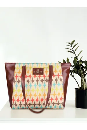 THE CLOWNFISH Valentine Floral Printed Leather Tote Bag