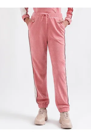 ICONIC Women Striped Mid Rise Joggers