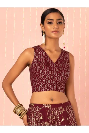INDYA X NIKHIL THAMPI Foil Printed Wrap Top