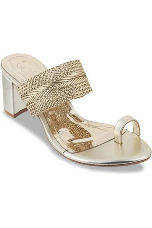Women Gold Embellished Sandal – ShoeTree