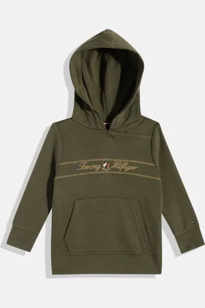 Tommy Hilfiger Boys Brand Logo Embroidered Hooded Sweatshirt
