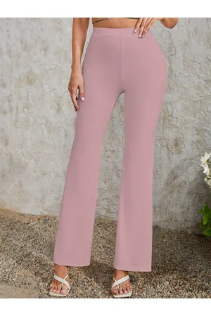 BAESD Women Relaxed Straight Leg Skinny Fit High-Rise Wrinkle Free Bootcut Trousers