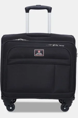 Swiss Military Textured 360 Degree Rotation Soft Overnighter Trolley Bag