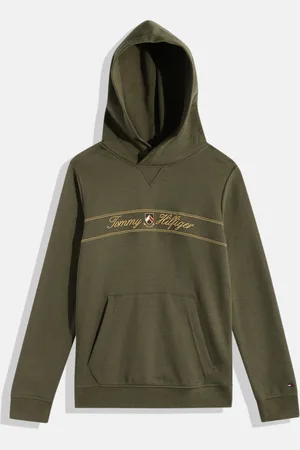 Tommy Hilfiger Boys Brand Logo Embroidered Hooded Sweatshirt