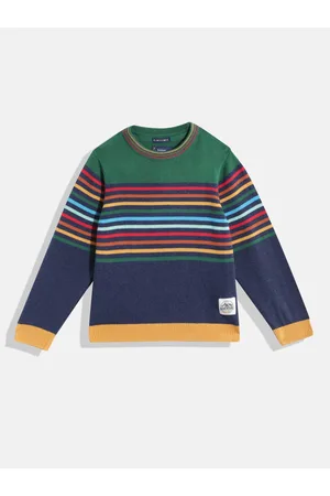 Indian Terrain Boys Striped Pullover