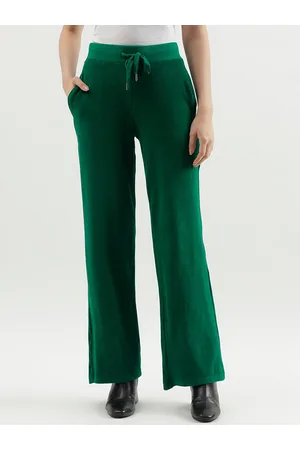 Benetton Women Mid Rise Flared Cotton Parallel Trousers