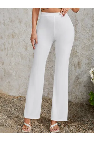 BAESD Women Relaxed Straight Leg Skinny Fit High-Rise Wrinkle Free Bootcut Trousers