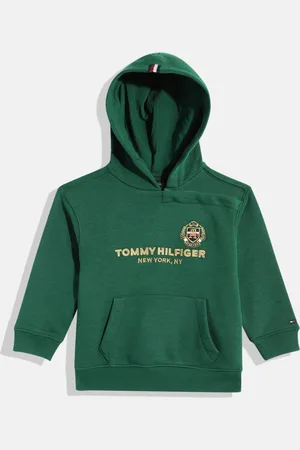 Tommy Hilfiger Boys Brand Logo Embroidered Hooded Sweatshirt