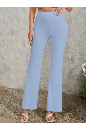 BAESD Women Relaxed Straight Leg Skinny Fit High-Rise Wrinkle Free Bootcut Trousers