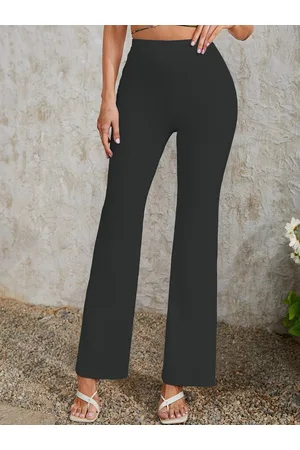BAESD Women Relaxed Straight Leg Skinny Fit High-Rise Wrinkle Free Bootcut Trousers