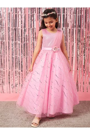 pspeaches Girls Embellished Applique Fit & Flare Maxi Dress