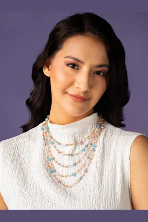 Priyaasi Beaded Link Layered Gold-Plated Necklace