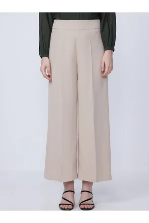 Buy COVERSTORY Solid Regular Fit Polyester Women's Casual Wear Trouser |  Shoppers Stop