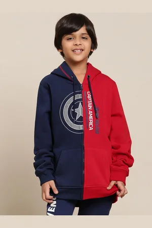 Kidsville Boys Captain America Hooded Sweatshirt