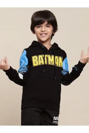 Kidsville Boys Batman Printed Hooded Pullover Sweatshirt