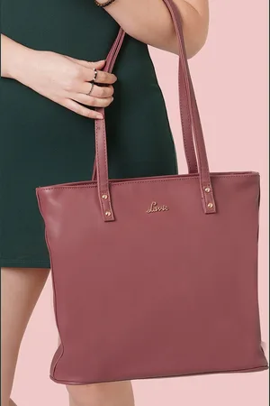 LAVIE Pavo Pink Solid Tote Bag